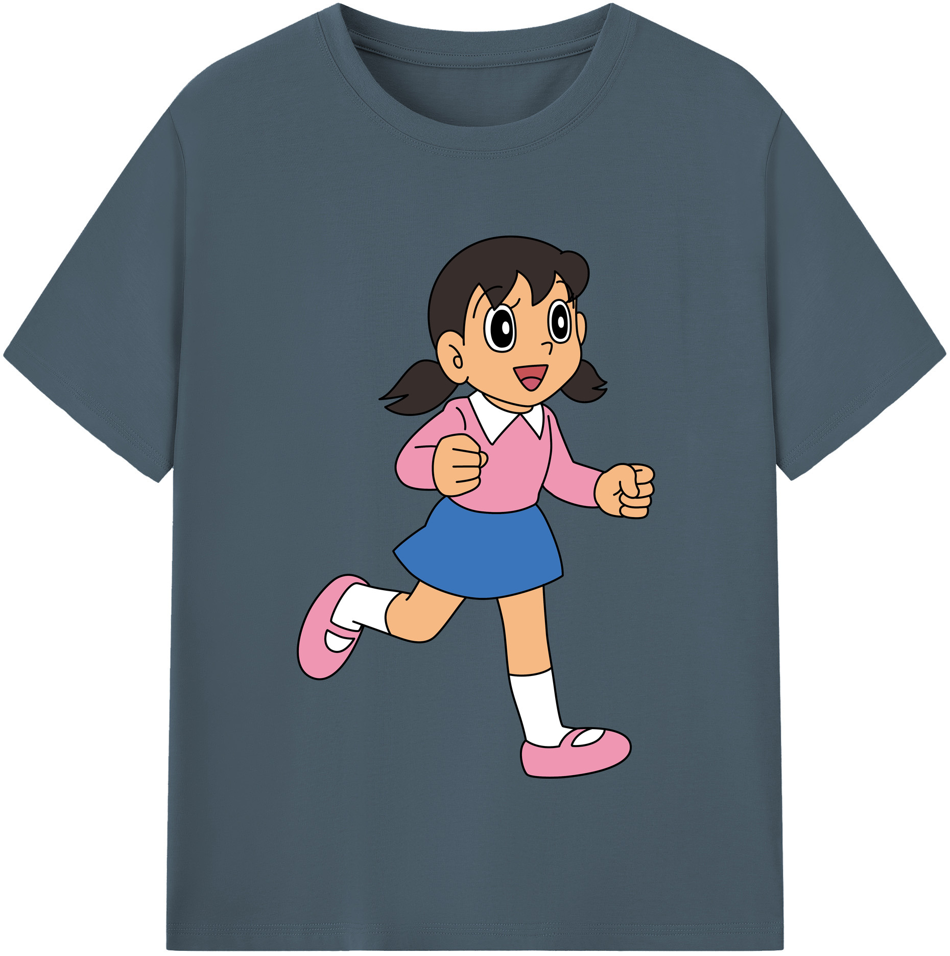 （画像用） ドラえもん みなもと しずか Doraemon Shizuka Minamoto 綿100％半袖Tシャツ（フロントプリント）